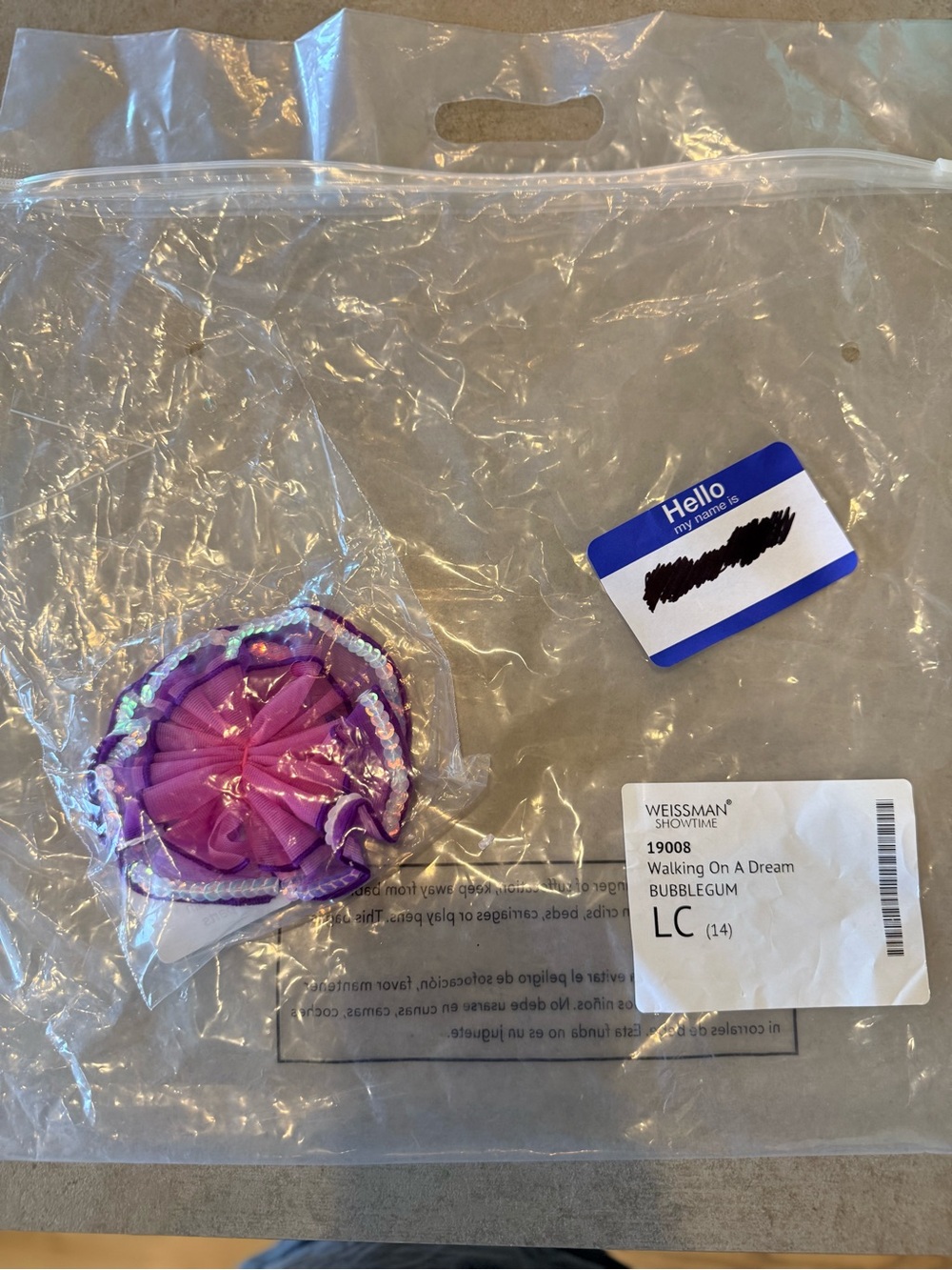 Weissman Pink Sequin Tutu Dance Costume with Feather Trim-Brand New - Picture 5 of 5